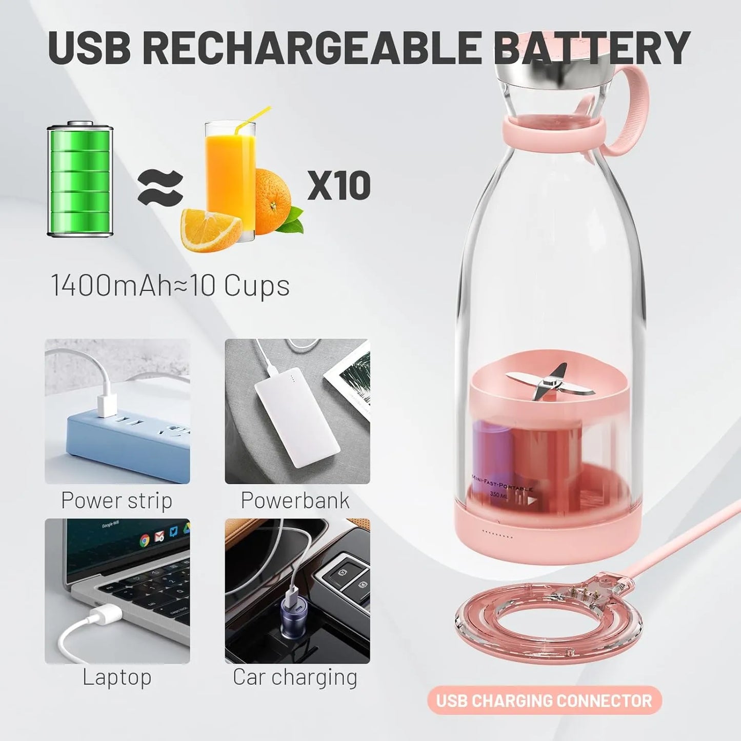 Portable Blender Bottle – Fresh Juice Anywhere, Anytime